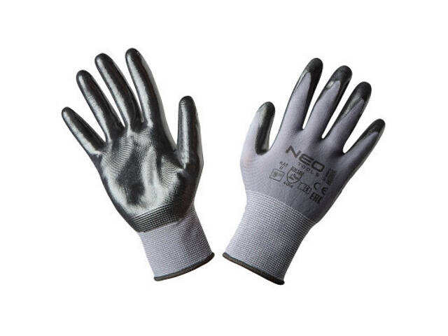 Захисні рукавички Neo Tools робочі, нейлон з покриттям нітрил, p. 9 (97-616-9) - Фото 1