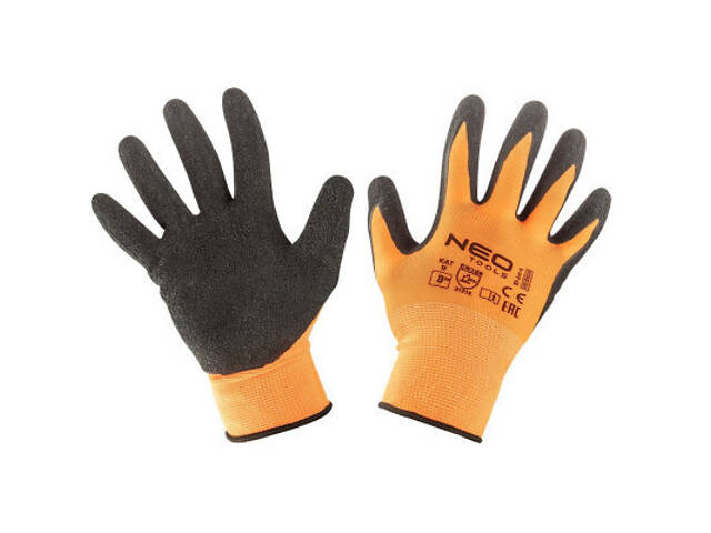 Захисні рукавички Neo Tools робочі, поліестер з латексним покриттям, p. 8 (97-641-8) - Фото 1