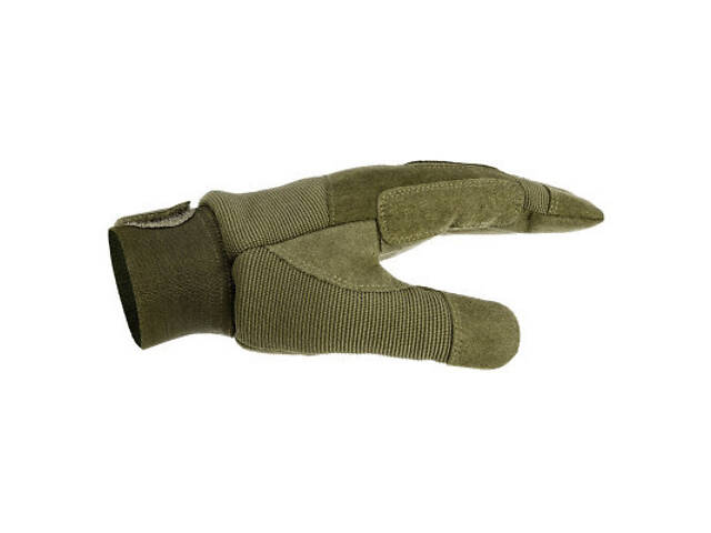 Захисні рукавички Neo Tools тактичні 100% поліестер і синтетична шкіра, р.10, оливковий (97-608-10) - Фото 2