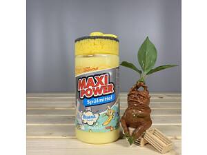 Средство для мытья посуды Maxi Power Банан с губкой, 1 л.