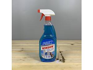 Засіб для миття вікон та скла Window plus на основі нашатирного спирту - 500 мл. Синій.