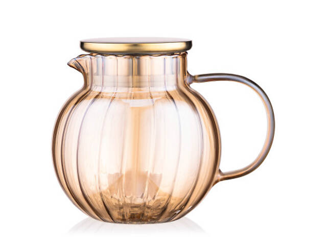 Заварник Ardesto Golden Moon 1000мл, боросилікатне скло, нержавіюча сталь, золотистий (AR3010BBG) - Фото 1
