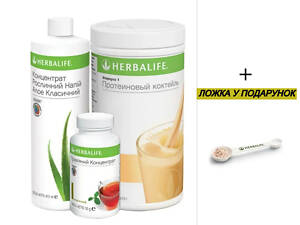 Завтрак 1 Программа Алоэ + Коктейль + травяной напиток. Вкусы на выбор Гербалайф Herbalife