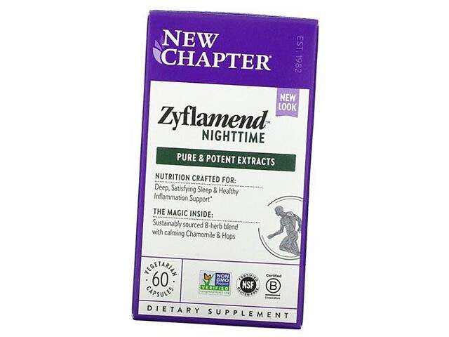 Здоровий сон Zyflamend Nighttime New Chapter 60 вегкапс (71377002) - Фото 1