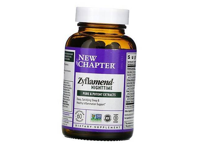 Здоровий сон Zyflamend Nighttime New Chapter 60 вегкапс (71377002) - Фото 2