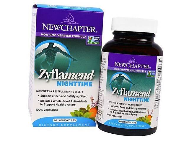 Здоровий сон Zyflamend Nighttime New Chapter 60 вегкапс (71377002) - Фото 3