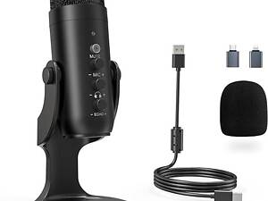 ZealSound USB-мікрофон конденсаторний мікрофон для ПК, Plug&Play для PS 4 і 5.