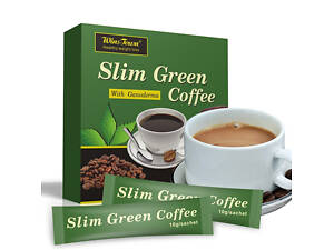 Зелена кава для схуднення Slim Green Coffee з ганодермою та женьшенем RESTEQ — 18 пакетиків, 180 г