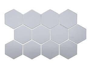 Дзеркальний декор акриловий самоклеючий 150*175мм срібло,12шт (D) SW-00002514