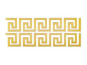 Дзеркальний декор акриловий самоклеючий золото,10шт (D) SW-00002507