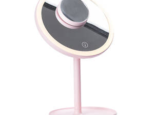 Дзеркало для макіяжу зі збільшенням дзеркало з підсвічуванням настільне Рожевий