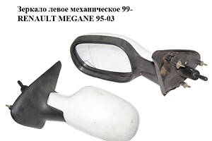 Зеркало левое механическое 99- RENAULT MEGANE 95-03 (РЕНО МЕГАН) (7701471858)