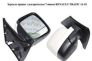 Зеркало правое электрическое 7 пинов RENAULT TRAFIC 14-19 (РЕНО ТРАФИК) (963010508R)