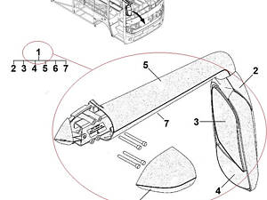 Зеркало правое в сборе Navigo-T 13A00-71512-AA