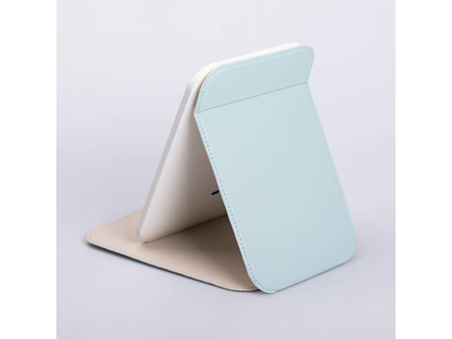 Дзеркало з лед підсвічуванням настільне складне 19.5х13.5 см косметичне для макіяжу Зелене - Фото 2