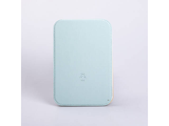 Дзеркало з лед підсвічуванням настільне складне 19.5х13.5 см косметичне для макіяжу Зелене - Фото 3