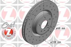 ZIMMERMANN 100.3378.52 Диск тормозной (передний) Audi A4/A5/Q5 15-(338х30) (с покрытием) (вент.)