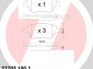 Zimmermann 23705.180.1. Комплект гальмівних колодок