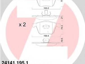 Zimmermann 24141.195.1. Комплект гальмівних колодок