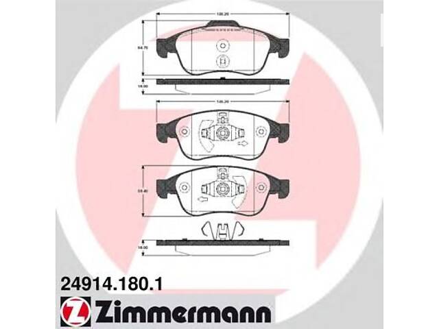 Zimmermann 249141801. Комплект гальмівних колодок