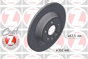 ZIMMERMANN 250.1361.52 Диск тормозной (задний) Ford Focus/Galaxy/Kuga/Mondeo 08-/Range Rover 11-(302x11) (с покрытием)