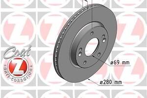 ZIMMERMANN 285.3527.20 Диск гальмівний (передній) Hyundai Elantra/I30 II 11-/Kia Cee'D/ Cerato III 13- (280x23) (з покр.