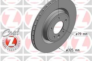 ZIMMERMANN 450.5228.20 Диск тормозной (задний) Land Rover Discovery V 16-/ Range Rover 12- (325x25) Coat Z