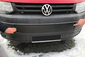 Зимняя накладка на нижнюю решетку Глянцевая для Volkswagen T5 2010-2015 гг.