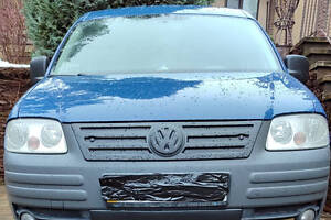 Зимняя накладка на решетку (нижняя) Глянцевая для Volkswagen Caddy 2004-2010 гг