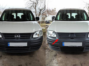 Зимова накладка на решітку (верхня) Глянцева для Volkswagen Caddy 2004-2010 рр