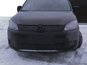 Зимняя накладка на решетку (верхняя) Глянцевая для Volkswagen Caddy 2010-2015 гг