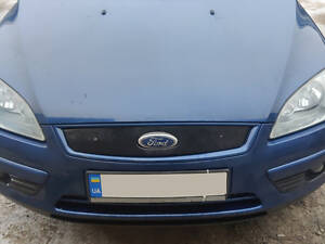 Зимняя накладка на решетку Глянцевая для Ford Focus II 2005-2008 гг