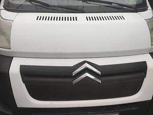 Зимняя накладка на решетку радиатора Citroen Jumper 2007- (верх) глянцевая Digital Designs