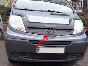 Зимова накладка на решітку радіатора Renault Trafic 2001-2006 (верх) глянцева Digital Designs