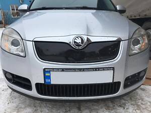 Зимова накладка на решітку радіатора Skoda Fabia 2007-2010 (верх) глянцева Digital Designs