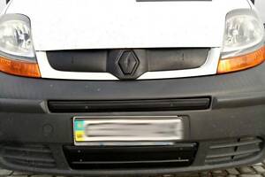 Зимняя нижняя накладка на решетку (под номером) 2001-2007, Матовая для Renault Trafic