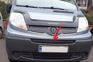 Зимова середня накладка на решітку (згори номера) 2007-2015, Матова для Renault Trafic