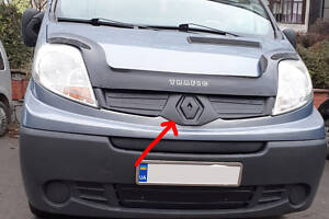 Зимняя верхняя накладка на решетку 2001-2007, Глянцевая для Renault Trafic