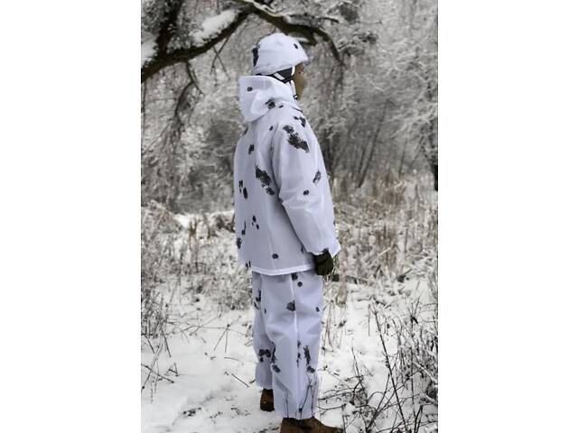 Зимний женский костюм водоотталкивающая софтшел Soft-Shell военная форма Мультикам ВСУ + Маскировочный костюм зимний. - Фото 19