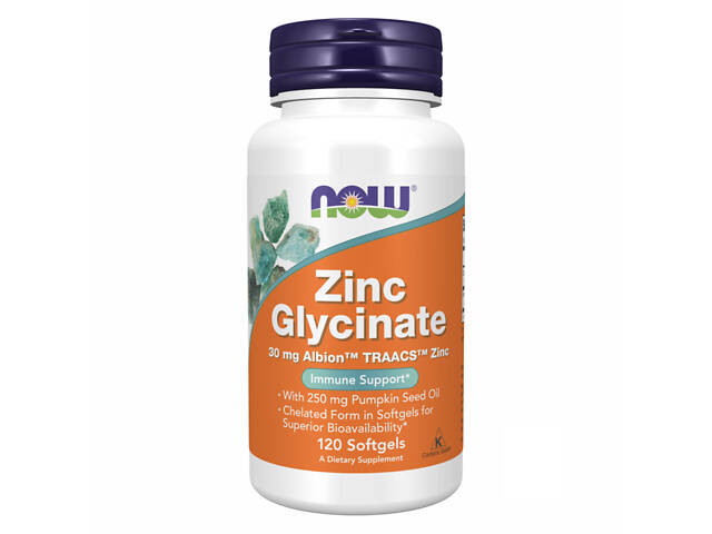 Zinc Glycinate 30mg - 120 sgels - Фото 1