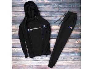 Застібка-блискавка + штани + футболка чорна лого BMW
