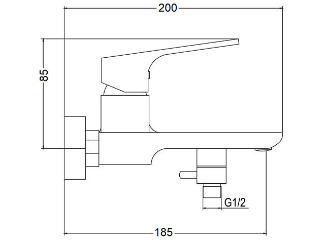 Змішувач для ванни Fabiano Logic 17403 Chrome 8231.403.1509 - Фото 7