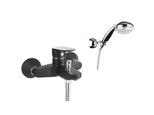 Змішувач для ванни Santan KEVON CHIC 81NC8150 Black з душовим гарнітуром