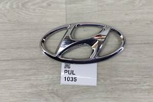 Значок логотип хром решетки радиатора переднего бампера Hyundai Tucson 3 TL (2018-2021) 86351-D7600