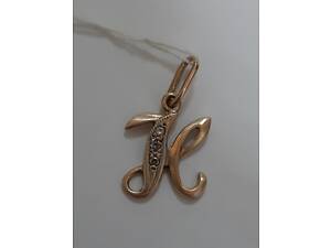 Золота підвіска літера 'Н'