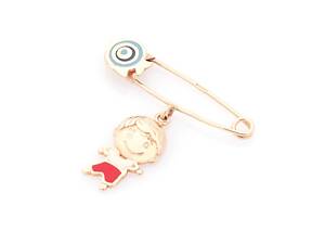 Золотая булавка Мальчик (эмаль) зак00211 Оникс