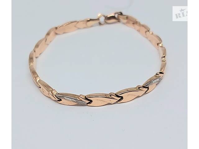 Золотий браслет із червоного та білого золота - Фото 2