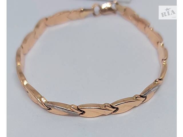 Золотий браслет із червоного та білого золота - Фото 3