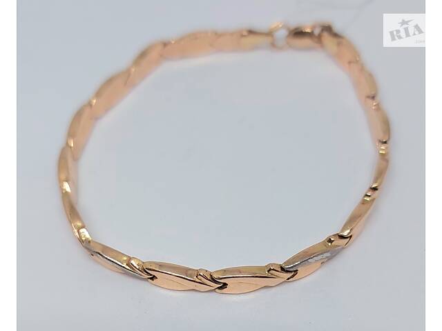 Золотий браслет із червоного та білого золота - Фото 4