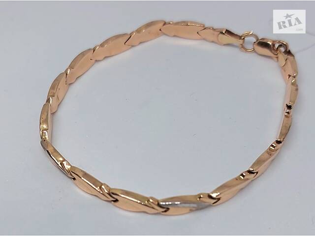 Золотий браслет із червоного та білого золота - Фото 5